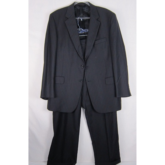 Jos. A. Bank Other - Jos A Bank 44R 39x30 Black Check Gordon 100% Wool Mens Jacket Pants Suit